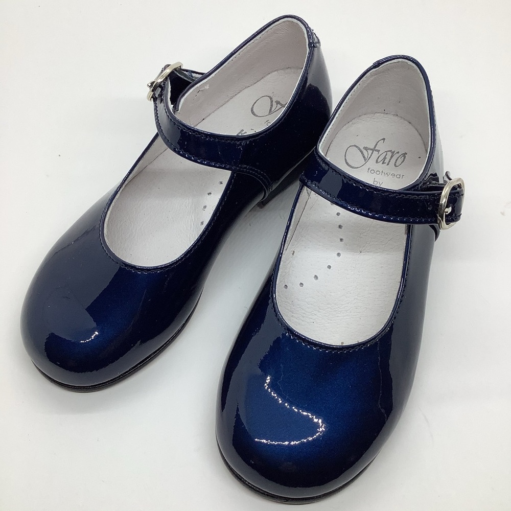 Faro girls Blue patent Mary Jane NWT USA 12